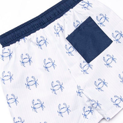 Nautical Navy Swim Trunks, Blue