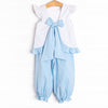 Over the Rainbow Smocked Pant Set, Blue
