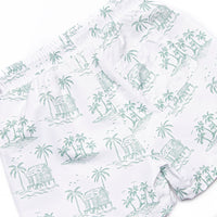 Pacific Palms Swim Trunks, Green
