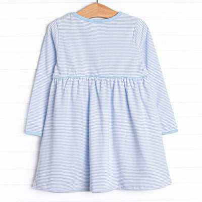In the Patch Applique Pocket Dress, Blue