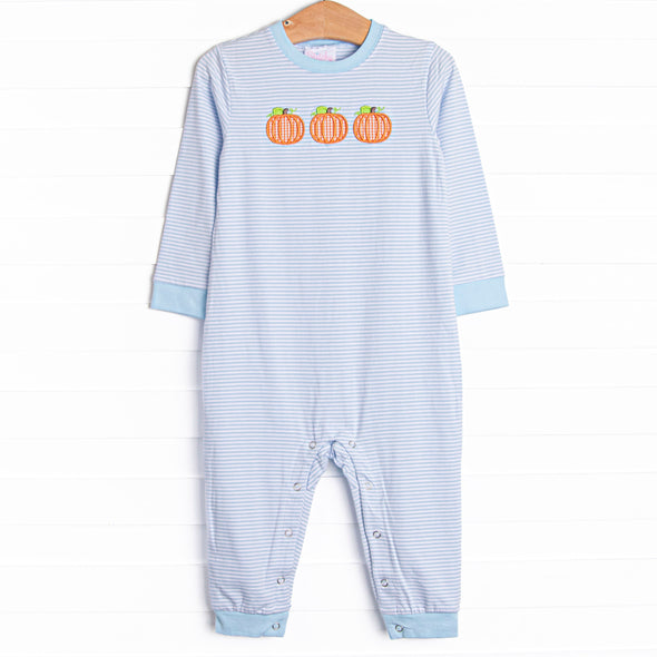 In the Patch Applique Romper, Blue