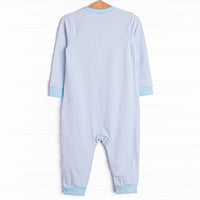 In the Patch Applique Romper, Blue