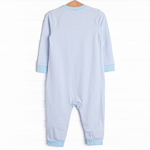In the Patch Applique Romper, Blue