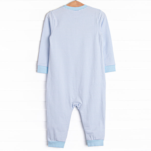 In the Patch Applique Romper, Blue