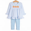 In the Patch Applique Legging Set, Blue