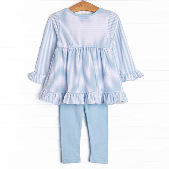 In the Patch Applique Legging Set, Blue