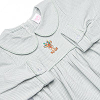 Guiding Light Embroidered Collared Bubble, Green