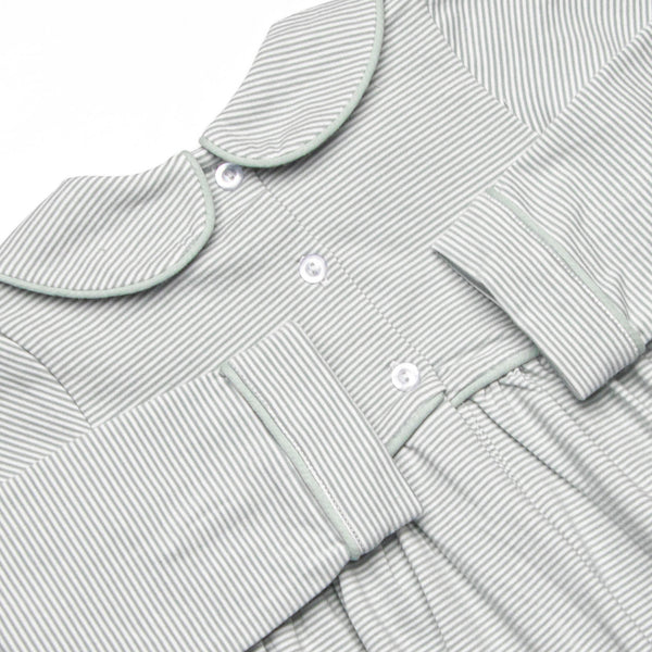 Guiding Light Embroidered Collared Bubble, Green