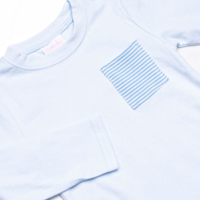 Evan Pant Set, Medium Blue Stripe