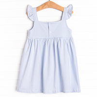 Carrot Cutie Applique Dress, Blue