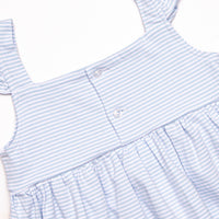 Carrot Cutie Applique Dress, Blue