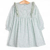 Garden Gate Gingham Side Tie Dress, Green