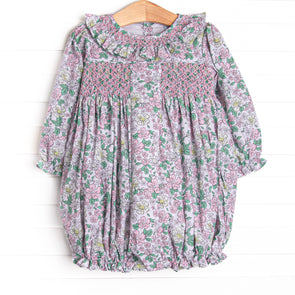 Secret Garden Smocked Bubble, Pink