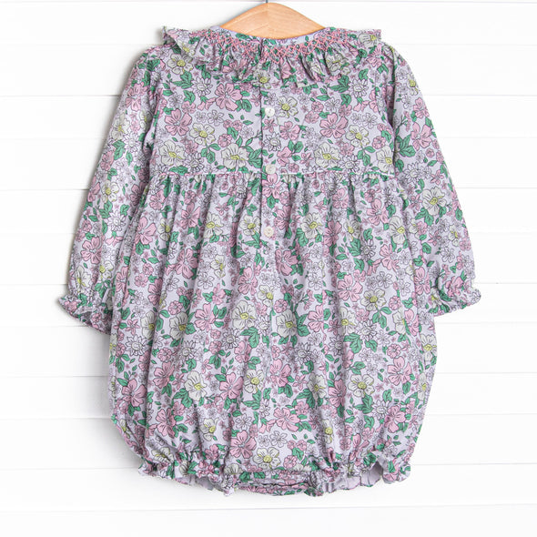 Secret Garden Smocked Bubble, Pink