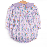 Patches of Petals Collared Bubble, Purple
