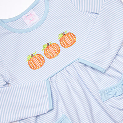 In the Patch Applique Pocket Dress, Blue