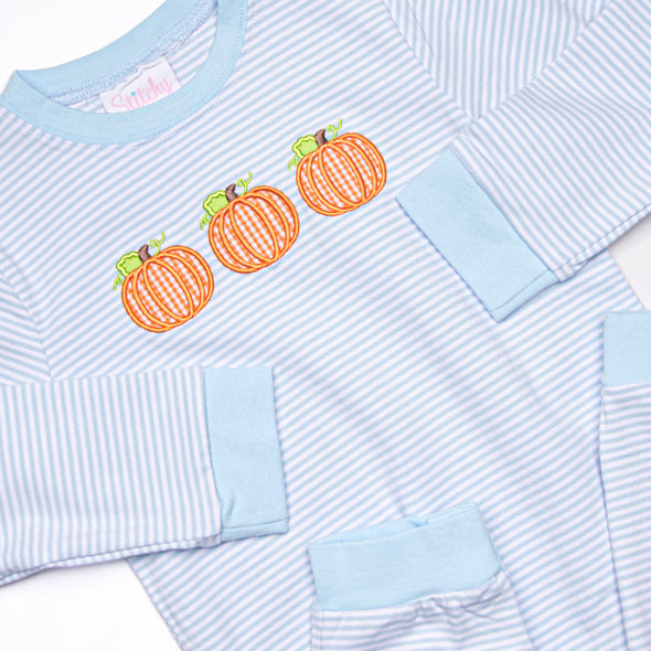 In the Patch Applique Romper, Blue