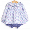 Blue Bud Bouquet Diaper Set, Blue
