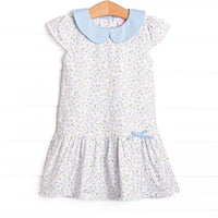 Buttercup Blooms Dress, Blue