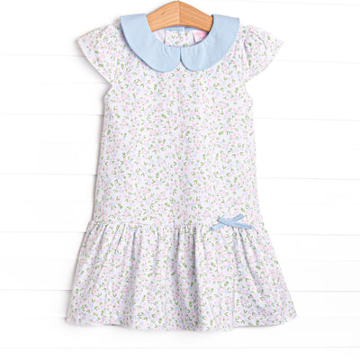 Buttercup Blooms Dress, Blue