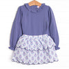 Blue Bud Bouquet Skirt Set, Blue