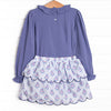 Blue Bud Bouquet Skirt Set, Blue