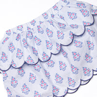 Blue Bud Bouquet Skirt Set, Blue