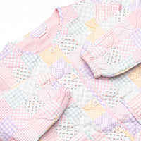 Coat of Quilted Colors Pocket Jacket, Pink