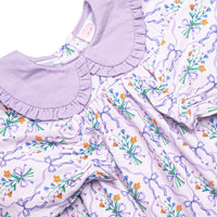 Patches of Petals Collared Bubble, Purple