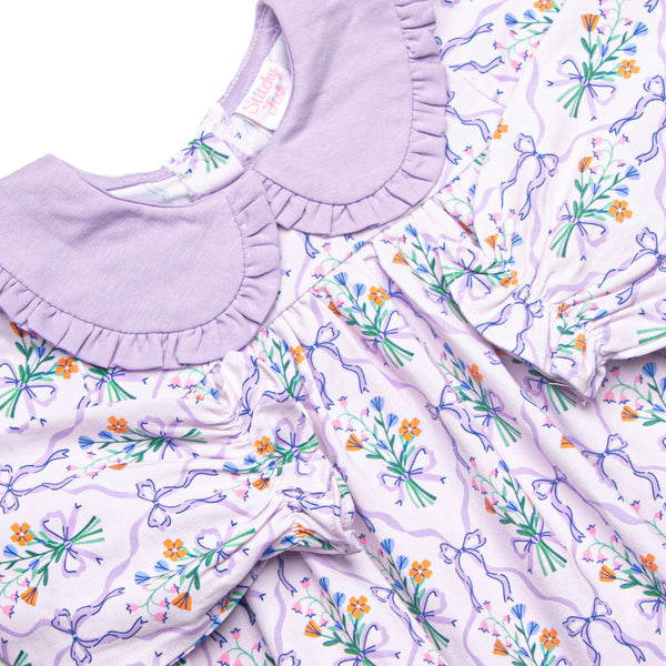 Patches of Petals Collared Bubble, Purple