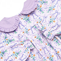 Patches of Petals Collared Bubble, Purple