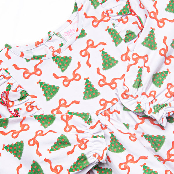 Tinsel Trees Ruffle Legging Set, Green