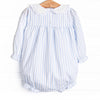 Powder Blue Pinstripe Bubble, Blue
