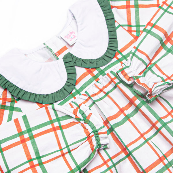 Poinsettia Plaid Dress, Red