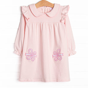 Wrapped in Ribbons Applique Dress, Pink