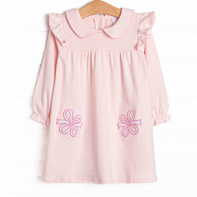 Wrapped in Ribbons Applique Dress, Pink