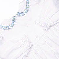 Growing Fonder Smocked Dress, White