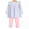 Wrapped in Ribbons Legging Set, Blue