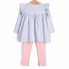 Wrapped in Ribbons Legging Set, Blue