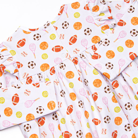 Game Time Long Sleeve Bubble, Pink