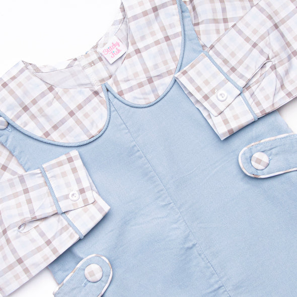 Family Favorites Short Romper Set, Blue