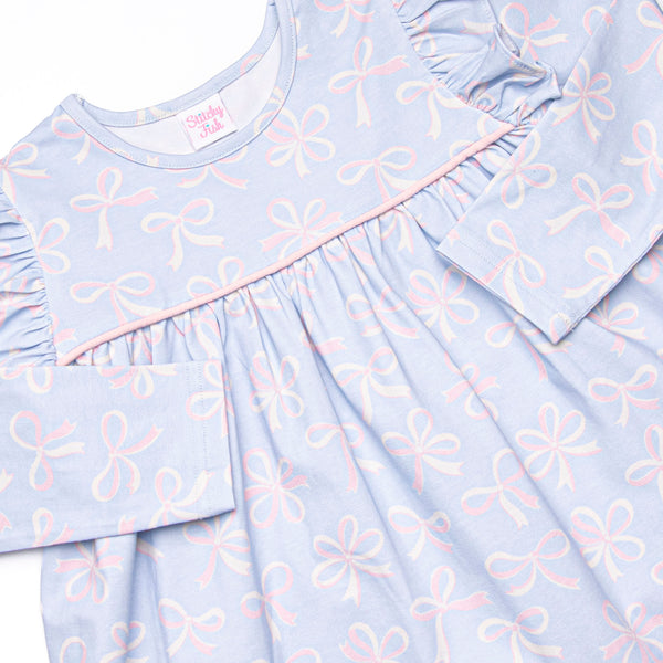 Wrapped in Ribbons Legging Set, Blue