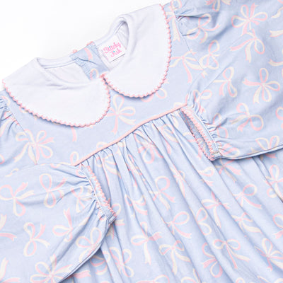 Wrapped in Ribbons Dress, Blue