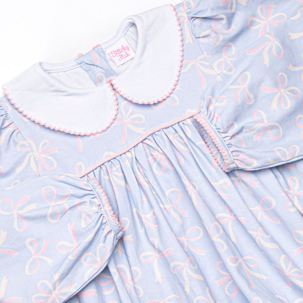 Wrapped in Ribbons Dress, Blue