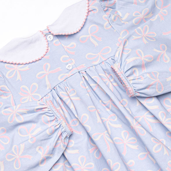 Wrapped in Ribbons Dress, Blue