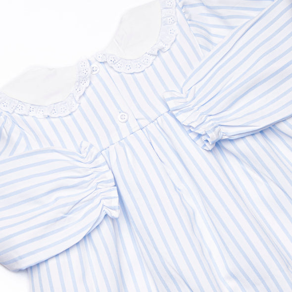 Powder Blue Pinstripe Bubble, Blue