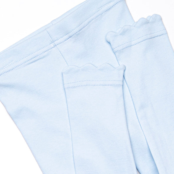 Powder Blue Pinstripe Legging Set, Blue