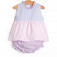 Cotton Candy Color Block Diaper Set, Blue