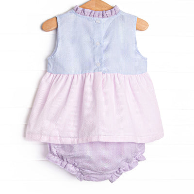 Cotton Candy Color Block Diaper Set, Blue