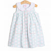 Bunny Hop Button Dress, Mint